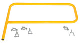 Vestil Steel Pipe Safety Railing Gate-P Shaped - 48 In. x 36 In. - Yellow