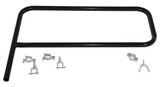 Vestil Steel Pipe Safety Railing Gate P-Shaped - 48 In. x 36 In. - Black
