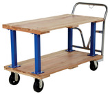 Vestil Hardwood Double Deck Platform Cart 24 In x - 48 In 1,600 lb - Tan