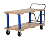 Vestil Hardwood Double Deck Platform Cart 27 In x - 54 In 1,600 lb - Tan