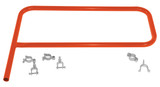Vestil Steel Pipe Safety Railing Gate P-Shaped - 48 In. x 36 In. - Orange