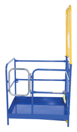 Vestil Steel Work Platform With - 84 In. Expanded Back 36 In. x 48 In. 1,000 lb - Blue