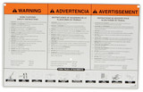 Vestil Aluminum Warning Sign With Hardware For Work Platforms - White