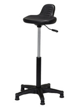 Vestil Metal/Plastic Adjustable Sit/Stand Chair - 330 lb - Black