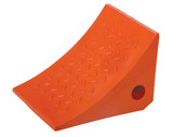 Vestil Urethane Mini Wheel Chock - 8 In. x 7 In. x 6 In. 15 Ton - Orange