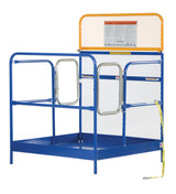 Vestil Steel Work Platform With - 2 Door Entry 48 In. x 48 In. 1,000 lb - Blue