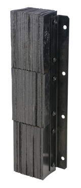 Vestil Rubber Laminated Dock Bumper - 36 In. x 11 In. x 6 In. - Black
