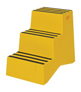 Vestil Polyethylene - 3-Step Step Stool 500 lb - Yellow