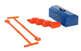 Vestil Steel Machine Roller Kit - 8,000 lb - Orange