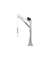 Vestil Galvanized Steel DC Powered Jib Crane - 3-1/2 to 5-1/2 Ft. Boom 1,500 lb - Gray