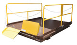 Vestil Steel Premium Truck Scissor Dock Lift 8 Ft x - 10 Ft 6,000 lb - Brown/Yellow