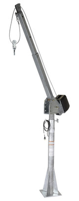 Vestil Galvanized Steel AC Powered Jib Crane - 3-5 Ft. Boom 2,000 lb - Gray