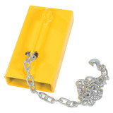 Vestil Steel Tow Bar Pocket - 8 In. Width For Yard Ramps - Yellow