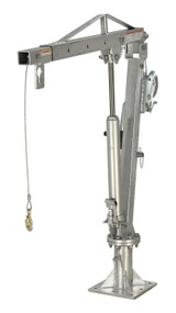 Vestil Galvanized Steel Winch Truck Jib Crane - 52 In. Reach 1,000 lb Extended - Gray