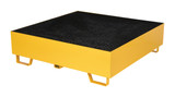 Vestil Steel Drum Retention Basin - 49 In. x 49 In. x 14 In. 2,400 lb - Yellow