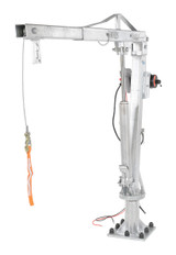 Vestil Galvanized Steel DC Powered Winch Truck Jib Crane - 52 In. Reach 1,000 lb Extended - Gray