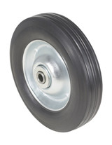Vestil Hard Rubber Wheel - 8 In. Diameter x 2 In. Width 1/2 In. Bearing - Black/Silver