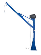 Vestil Steel AC Powered Jib Crane - 3-1/2 to 5-1/2 Ft. Boom 1,500 lb - Blue