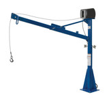 Vestil Steel AC Powered Jib Crane CSA Compliant - 3-1/2 to 5-1/2 Ft. Boom 1,500 lb - Blue