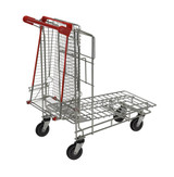 Vestil Steel Nestable Wire Cart - 36 In. x 17 In. x 40 In. 90 lb - Silver