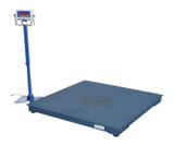Vestil Steel Electronic Digital Floor Scale - 48 In. x 48 In. x 4-1/2 In. 10,000 lb - Blue