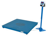 Vestil Steel Electronic Digital Floor Scale - 48 In. x 48 In. x 4-1/2 In. 5,000 lb - Blue