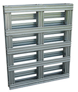 Vestil Galvanized Steel Pallet - 48 In. x 40 In. x 4-3/4 In. 8,000 lb Floor - Gray