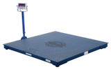 Vestil Steel Electronic Digital Floor Scale - 60 In. x 60 In. x 4-1/2 In. 5,000 lb - Blue