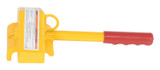 Vestil Steel Single Rail Chock - 7-1/2 In. Width - Yellow
