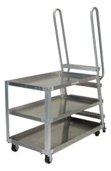 Vestil Aluminum High Duty Stock Picker Truck with Steel Ladder 56 In x 27-7/8 In x - 73-5/16 In 500 lb