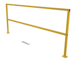 Vestil Steel Safety Handrail with Hardware - 98-1/2 In. x 4 In. x 42 In. - Yellow