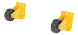 Vestil Hard Rubber Retro Fit Caster/Portability Kit - 3 In. x 1 In. Black For 1 Step Poly Step Stool Models