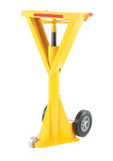 Vestil Steel Trailer Stabilizing Spin Top Beam Jack - 27-7/16 In. x 23-7/8 In. x 40 In. 100,000 lb Static - Yellow