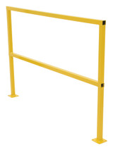 Vestil Steel Square Safety Handrail - 62-1/2 In. x 4 In. x 42 In. - Yellow