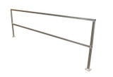 Vestil Aluminum Safety Handrail - 122-1/2 In. x 4 In. x 42 In. - Silver