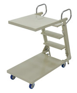 Vestil Steel Cantilever Stock Picker Truck - 41-3/8 In. x 20-1/2 In. x 40-7/8 In. 440 lb - White