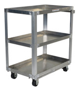 Vestil Aluminum Service Cart - 3 Shelves 35-7/8 In. x 21-15/16 In. x 41-3/4 In. 660 lb - Silver
