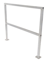 Vestil Aluminum Safety Handrail - 50-1/2 In. x 4 In. x 42 In. - Silver