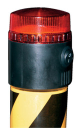 Vestil Plastic Spring Loaded Bollard Light and Siren Kit - Red