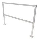 Vestil Aluminum Safety Handrail - 62-1/2 In. x 4 In. x 42 In. - Silver