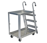 Vestil Aluminum Stock Picker with Steel Ladder - 40 In. x 21-7/8 In. x 50-3/16 In. 660 lb