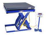 Vestil Steel Integral Scissor Lift Table Scale Option - 48 x 48 5000 lb - Blue