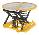 Vestil Steel Open Manual Carousel Top Spring Scissor Table - 4,500 lb Black / - Yellow