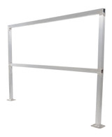 Vestil Aluminum Safety Handrail - 74-1/2 In. x 4 In. x 42 In. - Silver