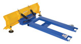 Vestil Steel Fork Mount Snow Plow - 72 In. Blade - Blue/Yellow