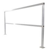 Vestil Aluminum Safety Handrail - 86-1/2 In. x 4 In. x 42 In. - Silver