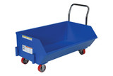 Vestil Steel Low Profile Hopper - 1/3 Cubic Yard 1,000 lb - Blue