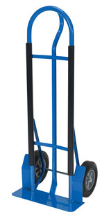 Vestil Steel Heavy Duty P-Handle Truck with Hard Rubber Wheels - 600 lb - Blue