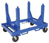 Vestil Steel Heavy Duty V Bottom Stackable Material Cart - 36 In. x 54 In. x 40 In. 5000 lb - Blue