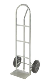 Vestil Galvanized Steel P-Handle Truck with Hard Rubber Wheels - 500 lb - Gray